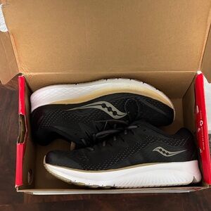 Saucony Black and White Athletic Sneakers ride iso 2